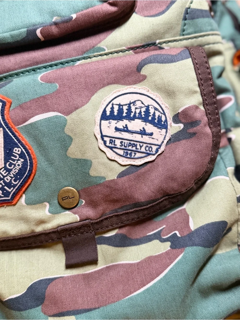 Polo Ralph Lauren Patch Camo Canvas Backpack - the Fish & Game Club edition